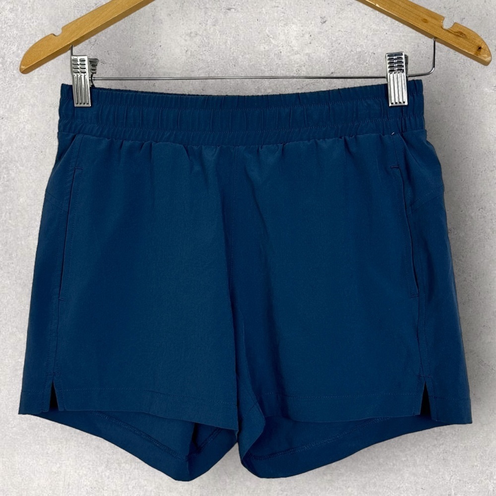 New Zella Blue Athletic Shorts Size Small High Waist Sweat Wicking Running Run